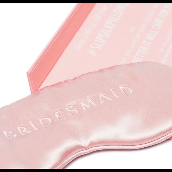 ❌❌SOLD❌❌slip Pure Silk Sleep Mask Bridesmaid/ 4 Avail bridal wedding season - Picture 4 of 17
